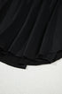 Solid Casual Drawstring Elastic Waistband Lined Tennis Skort