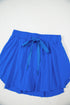 Solid Casual Drawstring Elastic Waistband Lined Tennis Skort