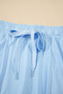Solid Casual Drawstring Elastic Waistband Lined Tennis Skort