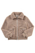 Solid Casual Fuzzy Fleece Zip Front Jacket