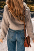 Solid Casual Fuzzy Fleece Zip Front Jacket