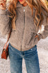 Solid Casual Fuzzy Fleece Zip Front Jacket