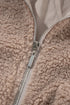 Solid Casual Fuzzy Fleece Zip Front Jacket