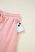 Solid Casual Half Sleeve Cargo Wide Leg Pant Set