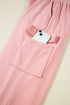 Solid Casual Half Sleeve Cargo Wide Leg Pant Set