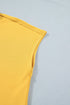 Solid Casual Loose Polo Tee Elastic Waist Short Sets