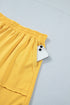 Solid Casual Loose Polo Tee Elastic Waist Short Sets