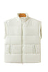 Solid Casual Oversized Stand Neck Puffer Vest
