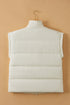 Solid Casual Oversized Stand Neck Puffer Vest