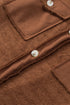 Solid Casual Relaxed Fit Flap Pocket Shirt Jacket