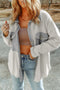 Solid Casual Relaxed Fit Flap Pocket Shirt Jacket