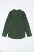 Solid Casual Relaxed Fit Flap Pocket Shirt Jacket