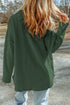Solid Casual Relaxed Fit Flap Pocket Shirt Jacket