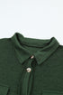 Solid Casual Relaxed Fit Flap Pocket Shirt Jacket