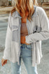 Solid Casual Relaxed Fit Flap Pocket Shirt Jacket