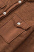 Solid Casual Relaxed Fit Flap Pocket Shirt Jacket