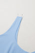 Solid Casual Sleeveless Loop Drawstring Cinched Waist Romper