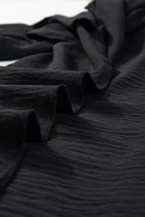 Solid Casual Smocked High Waist Wide Leg Bottoms