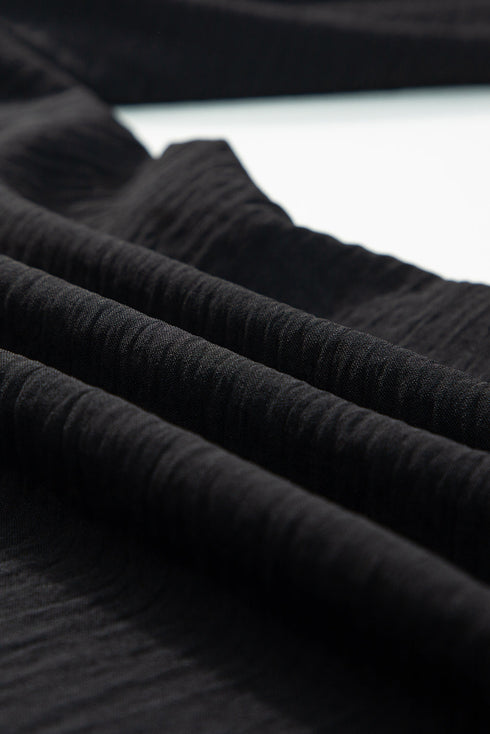 Solid Casual Smocked High Waist Wide Leg Bottoms