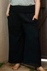 Solid Casual Smocked High Waist Wide Leg Bottoms