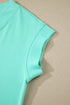 Solid Casual V Neck Short Sleeve Drawstring Short Set