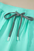 Solid Casual V Neck Short Sleeve Drawstring Short Set