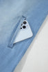 Solid Casual Washed Denim H Line Shirt Mini Dress