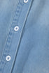 Solid Casual Washed Denim H Line Shirt Mini Dress