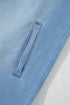 Solid Casual Washed Denim H Line Shirt Mini Dress