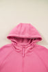 Solid Casual Zip Up Hoodie Wide Leg Pant Sets