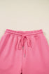 Solid Casual Zip Up Hoodie Wide Leg Pant Sets