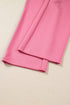 Solid Casual Zip Up Hoodie Wide Leg Pant Sets