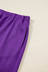 Solid Collared Half Zip Pullover Skirt Loungewear