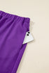 Solid Collared Half Zip Pullover Skirt Loungewear
