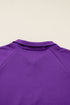 Solid Collared Half Zip Pullover Skirt Loungewear