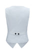 Solid Color Button Up V Neck Suit Vest