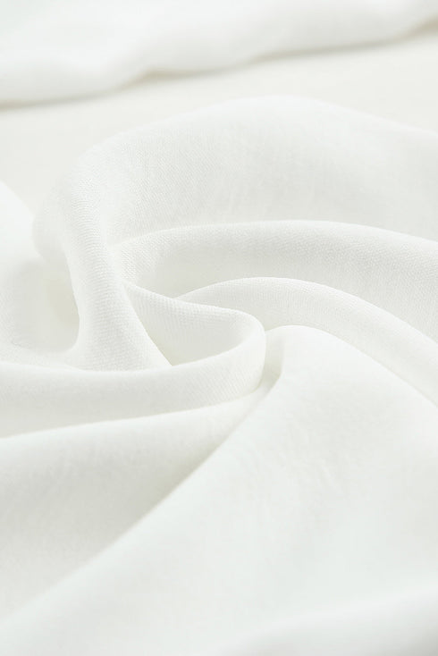 Solid Color Drawstring Smocked Waist Joggers