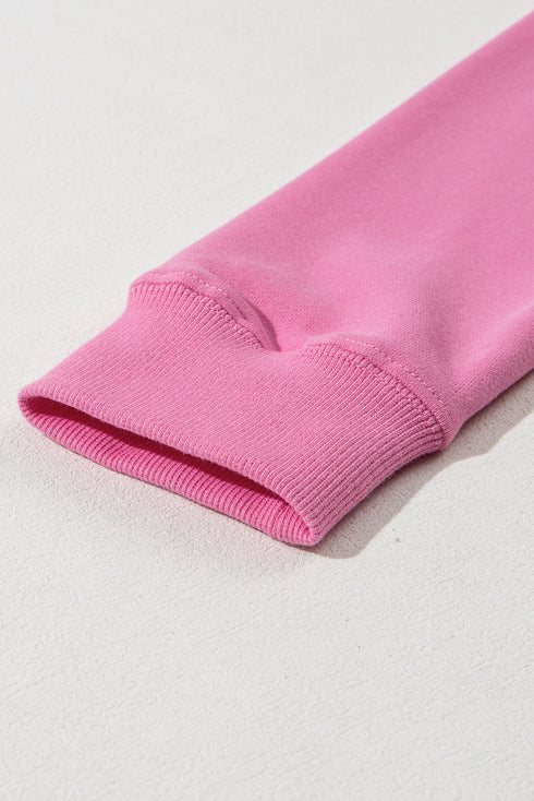 Solid Color Fleece Lined Drawstring Hoodie with Pocket