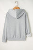Solid Color Fleece Lined Drawstring Hoodie with Pocket
