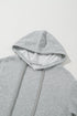 Solid Color Fleece Lined Drawstring Hoodie with Pocket