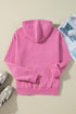 Solid Color Fleece Lined Drawstring Hoodie with Pocket