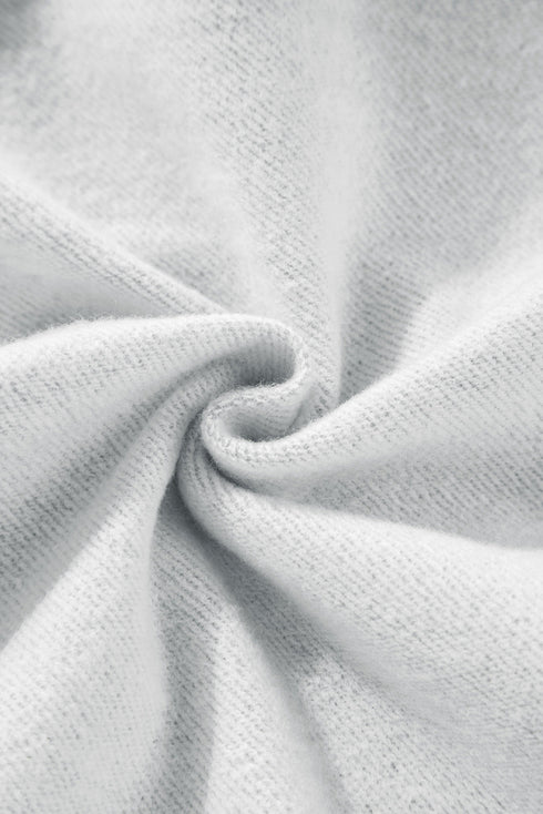 Solid Color Fleece Lined Drawstring Hoodie with Pocket