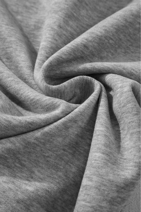 Solid Color Fleece Lined Drawstring Waist Casual Pants