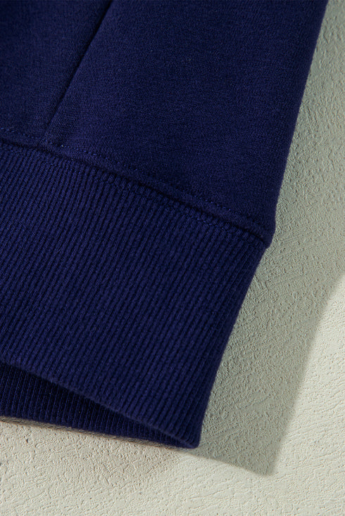 Solid Color Fleece Lined Zip up Hoodie