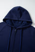 Solid Color Fleece Lined Zip up Hoodie