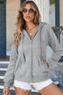 Solid Color Fleece Lined Zip up Hoodie