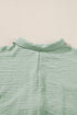 Solid Color Half Button Collared Loose Romper