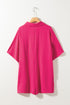 Solid Color Half Button Collared Loose Romper