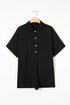 Solid Color Half Button Collared Loose Romper