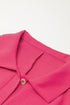 Solid Color Half Button Collared Loose Romper